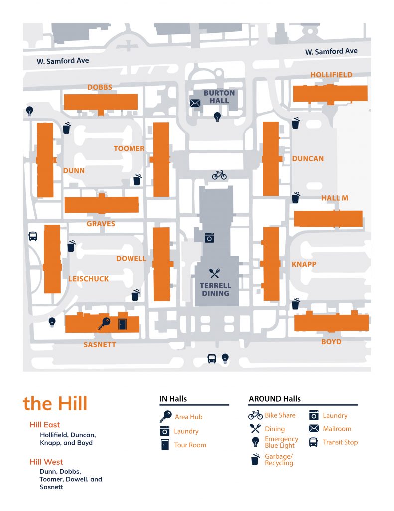 The Hill neighborhood map