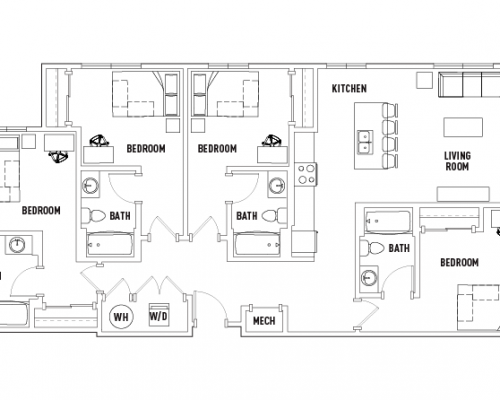 4 Bedroom, 4 Bath D floorplan